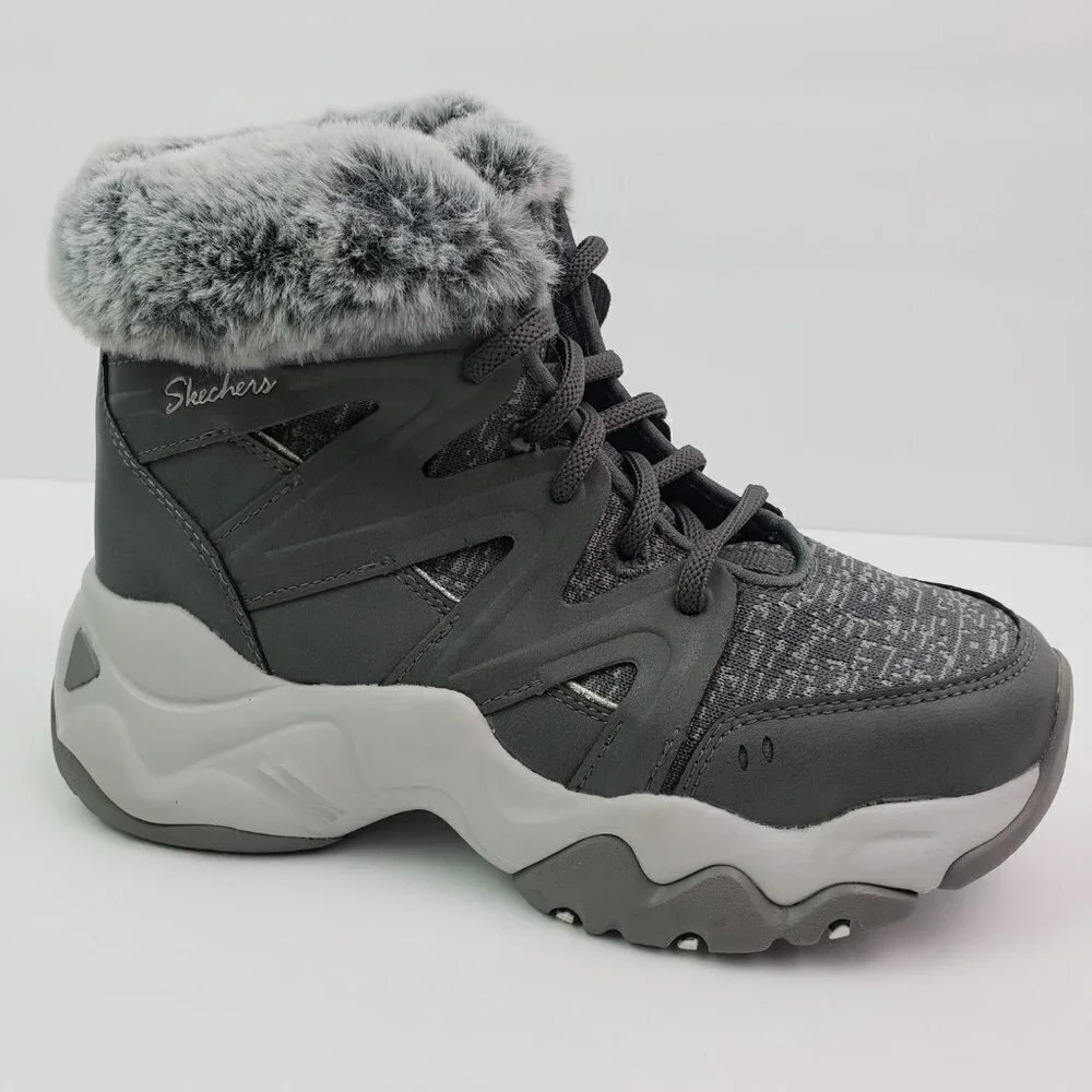 Skechers D'Lites 3 Space Day Womens Size 5.5 Gray Comfort Boots SN 44959